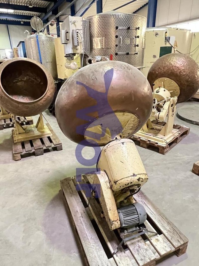 Kupfer-Drageemaschine FLENSBURGER - Type mit ca. 60 kg Kupferkessel.