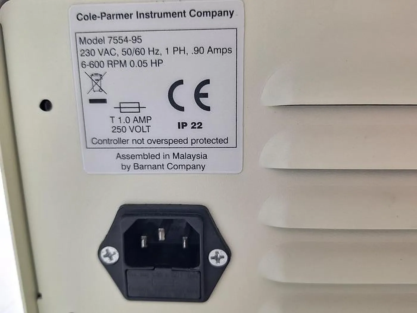 Cole Parmer MasterFlex L/S 7554-95 Peristaltic Pump - 4