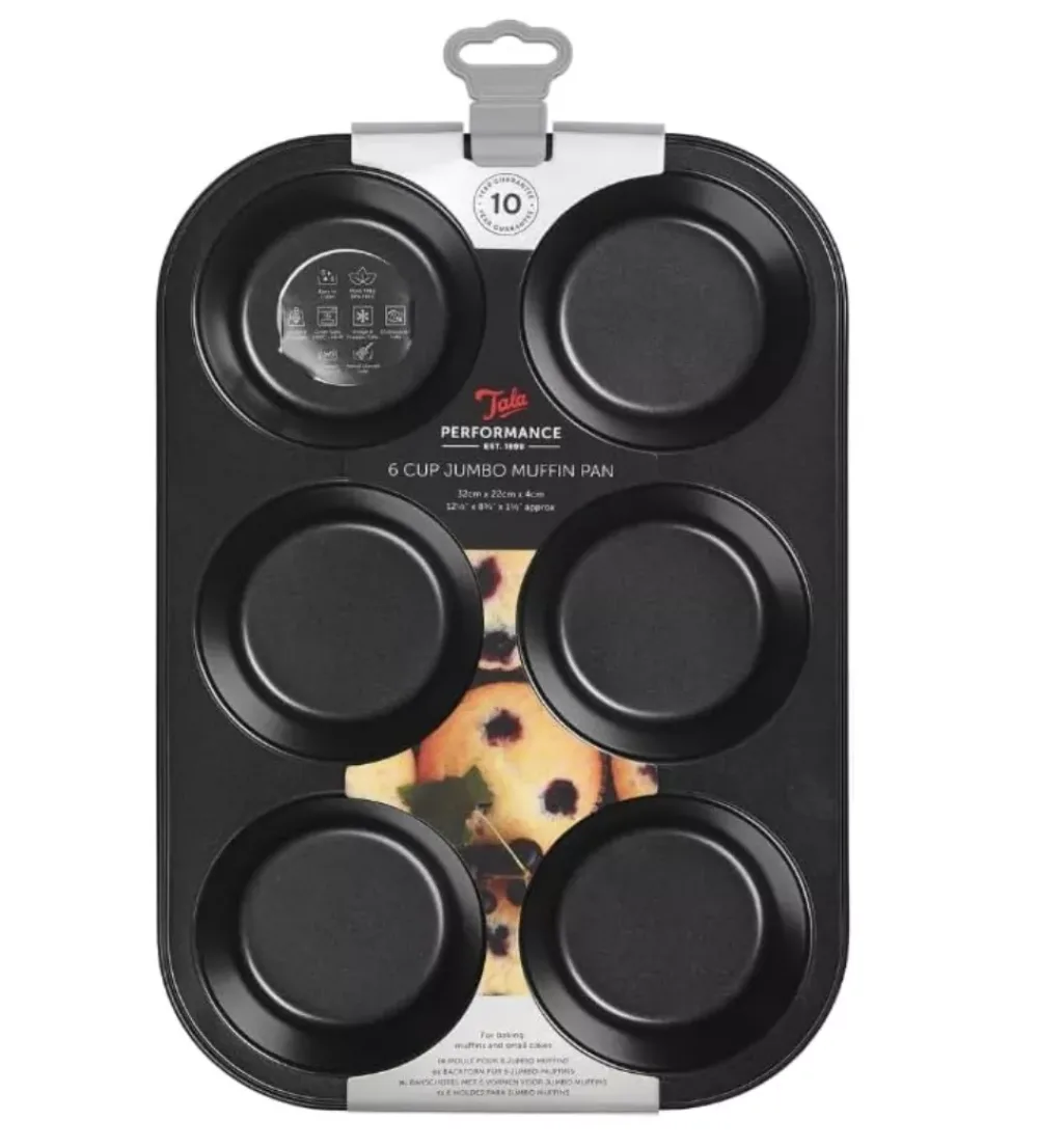 Tala Performance Eclipse Non-Stick 6 Cup jumbo muffin tin - islandcatering