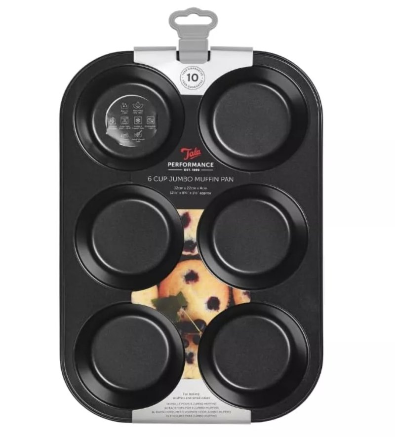 Tala Performance Eclipse Non-Stick 6 Cup jumbo muffin tin - islandcatering
