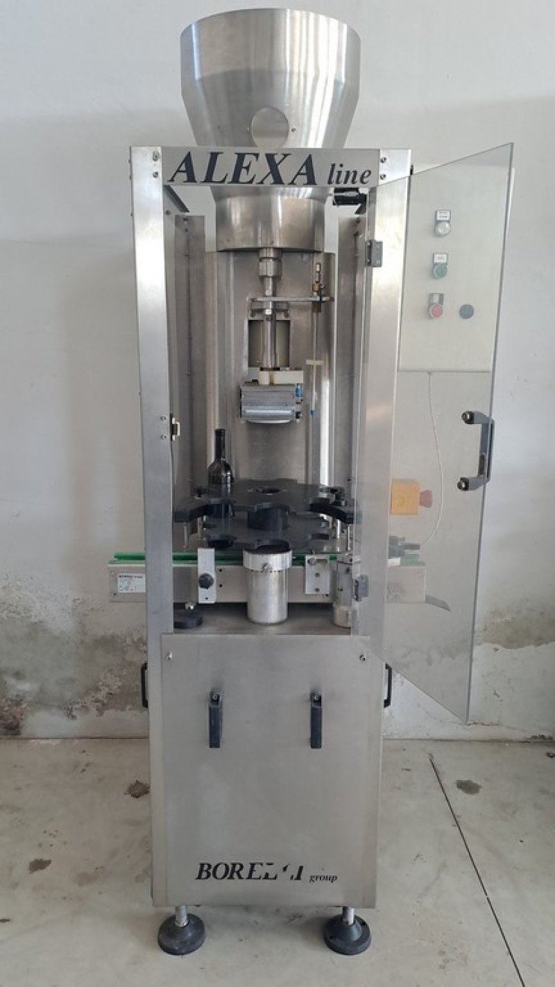 AUTOMATIC CORKING MACHINE BORELLI, MODEL ALEXA, SECOND-HAND MACHINE