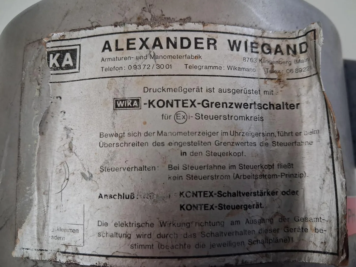 WIKA NG160 Kontaktmanometer 0–4 bar DN50 Flansch - 5
