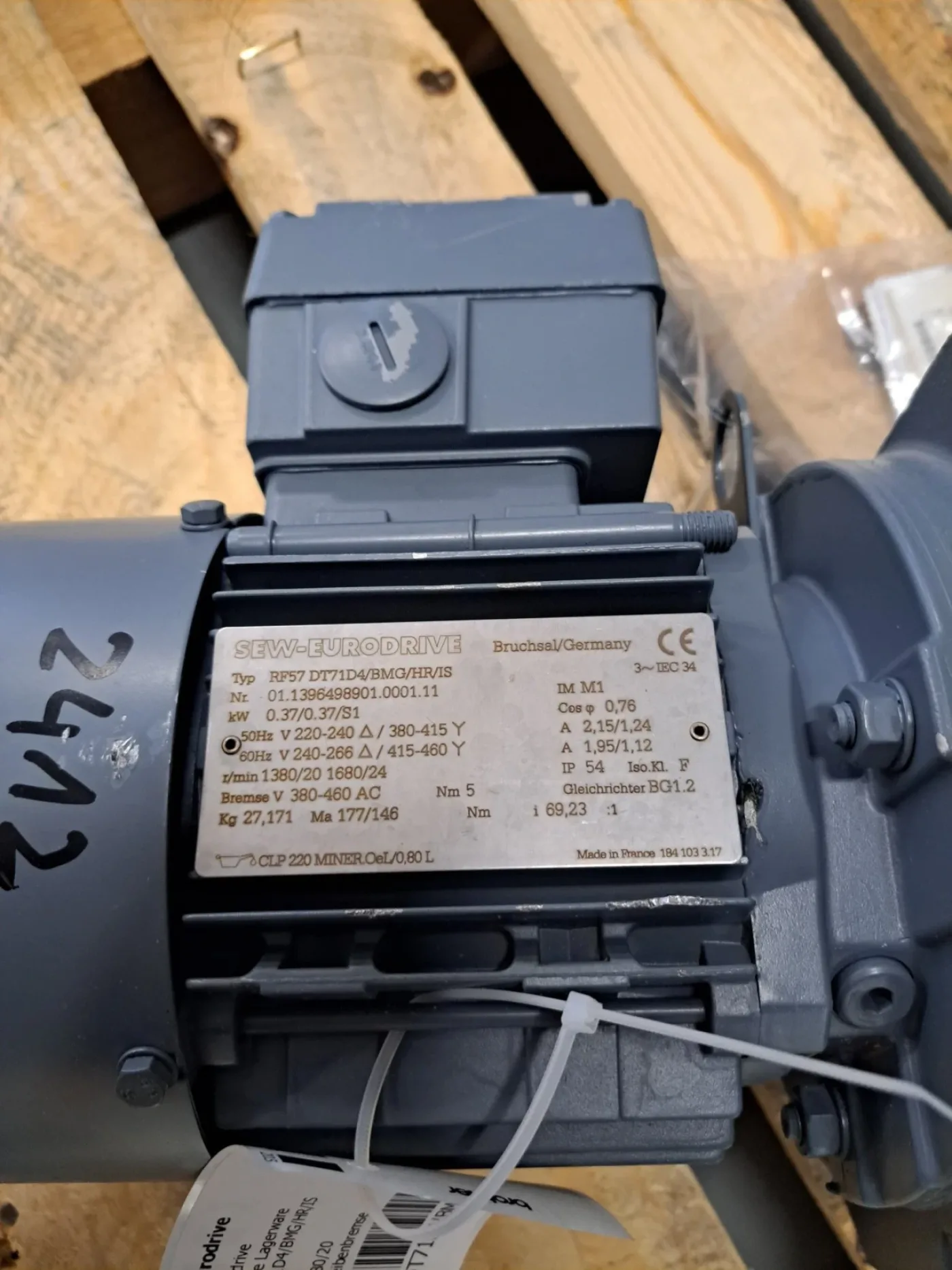SEW Eurodrive Getriebemotor RF57DT71D4/BMG/HR/IS - 4