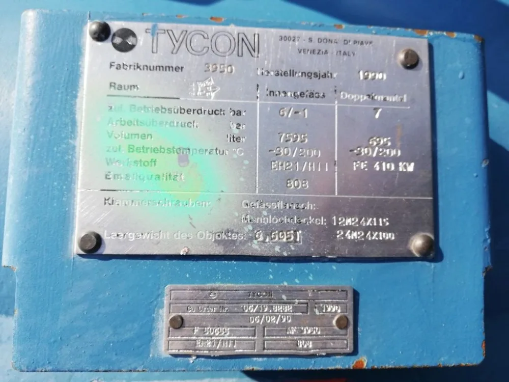 Tycon Italy CE6300 - Glass-lined Reactor