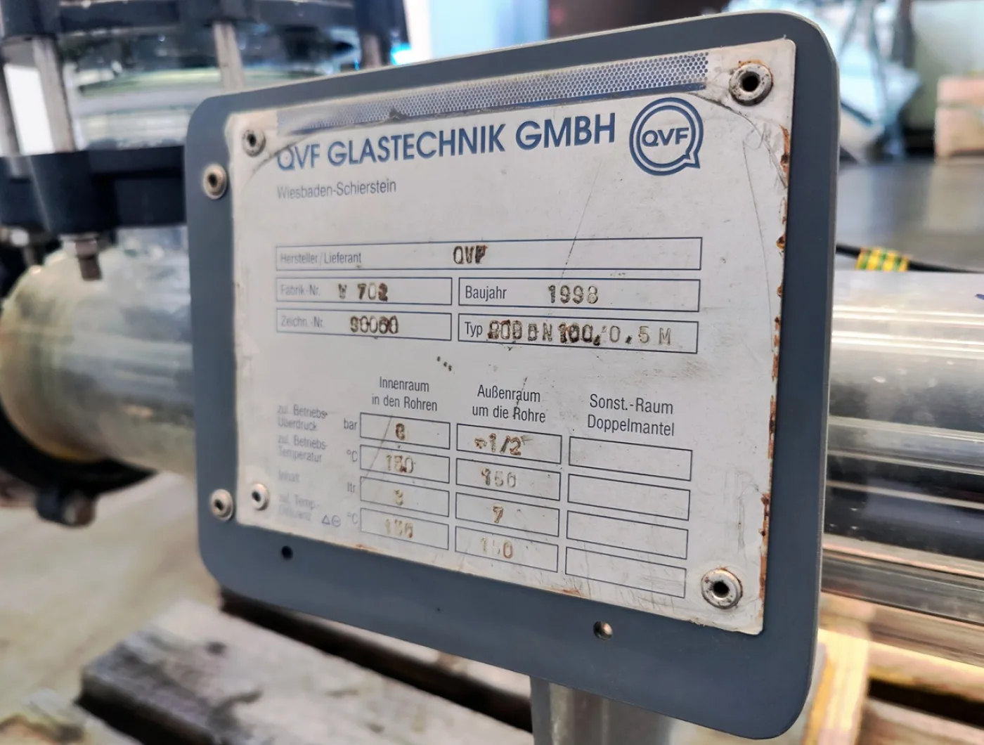 QVF Glasstechnik ROB DN100 SIC 0,5m² - Shell and tube heat exchanger - 6