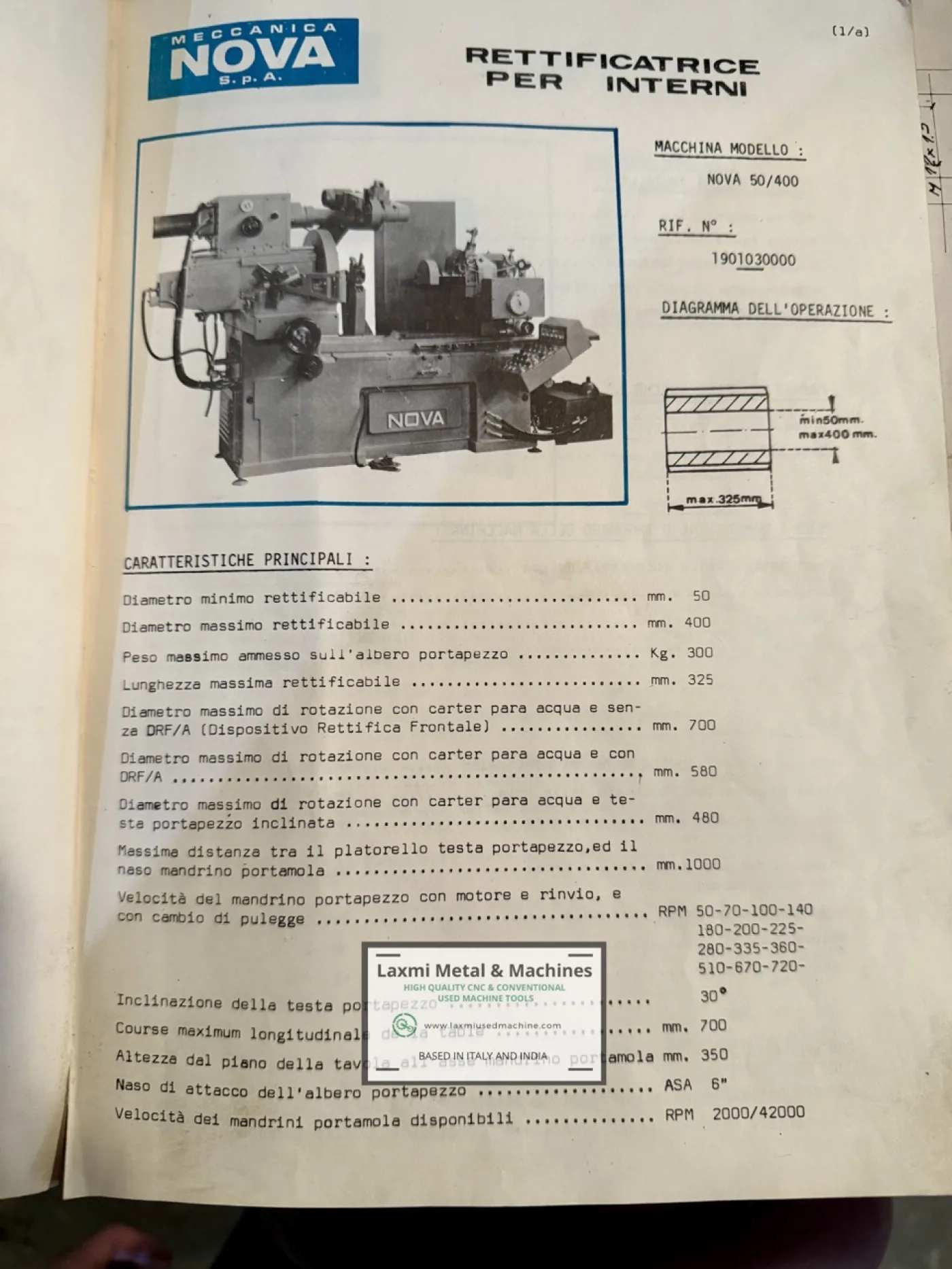 INTERNAL GRINDER, NOVA (Italy) - 50/400 - Laxmi Metal & Machines, Rohtak - 6