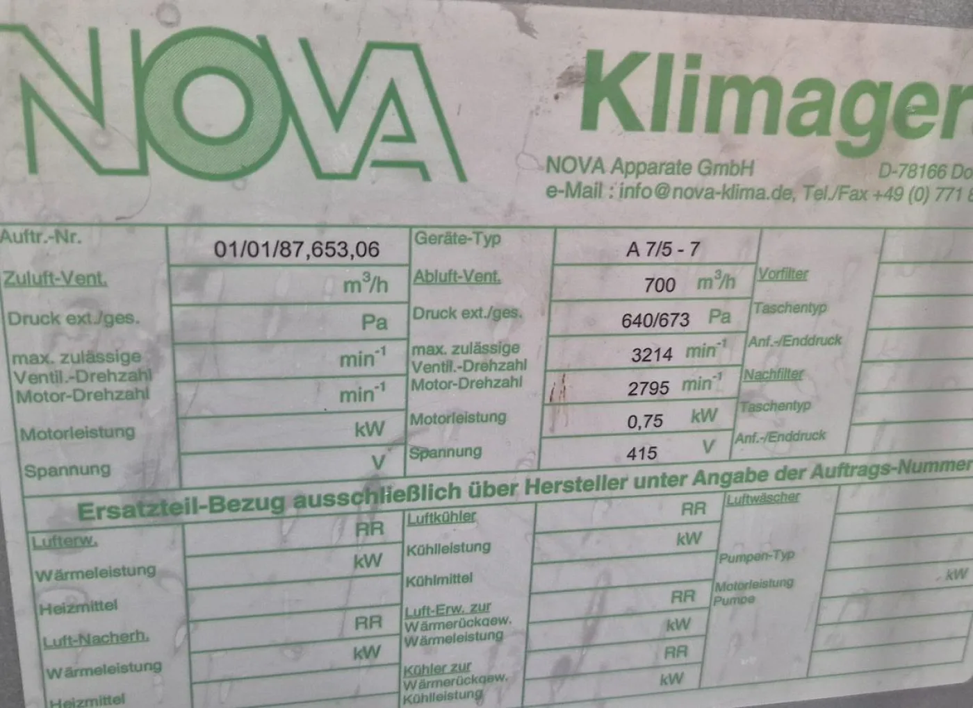 NOVA A 7/5 - 7 Klimagerät mit Absolut Air-Filtersystem - 8