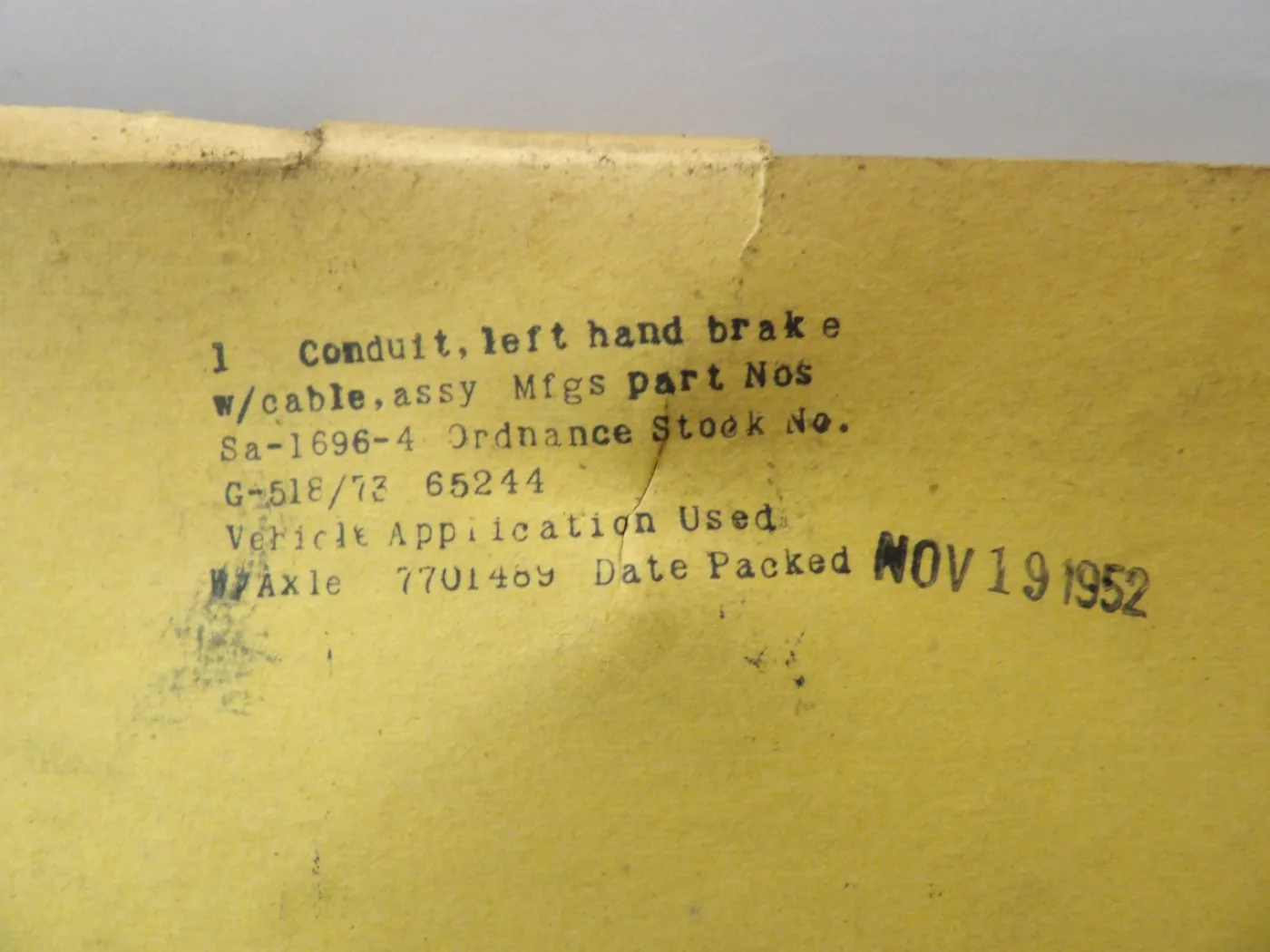 Handremkabel links, Ben Hur trailer G518 NOS - 4