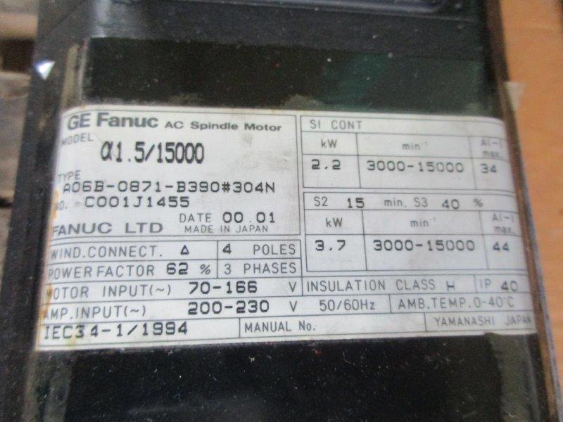 A 1.5 / 15000 FANUC / Chiron 2001