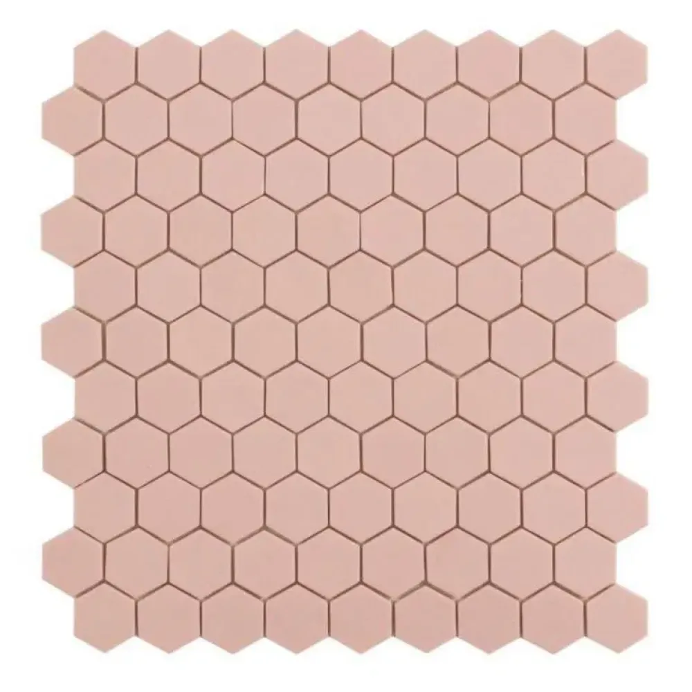 Solaan Hex 10MM Pale Rose decor tegel mat 35x35 cm