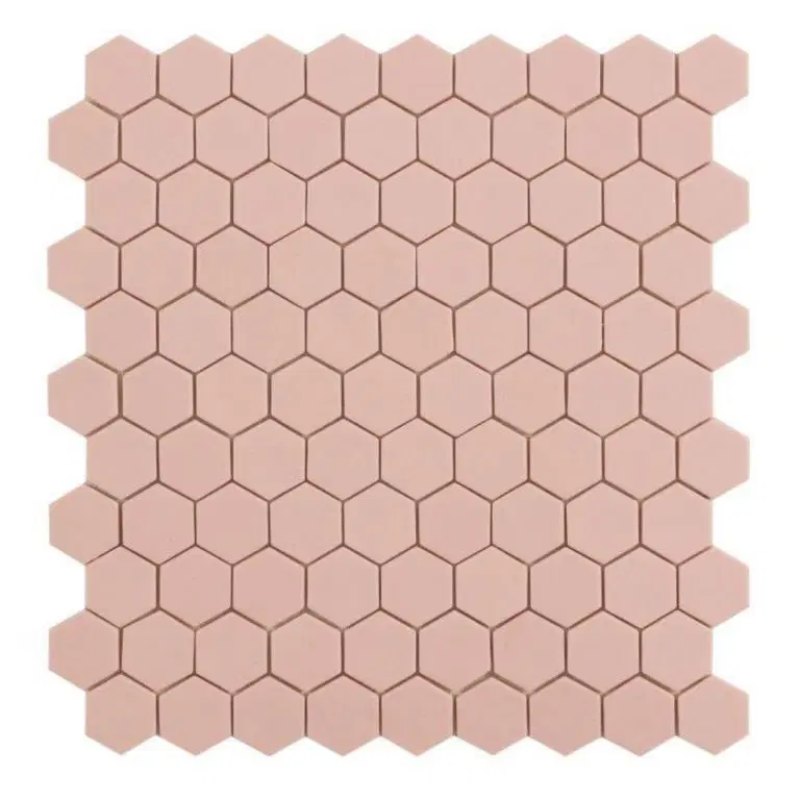 Solaan Hex 10MM Pale Rose decor tegel mat 35x35 cm