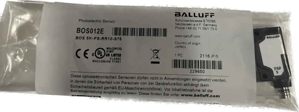 BALLUFF Reflexionslichtschranken BOS 5K-PS-RR10-S75