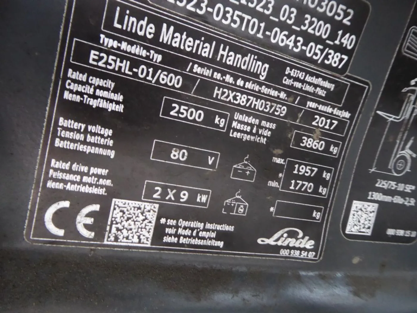 Linde E25H 01/600 - 4
