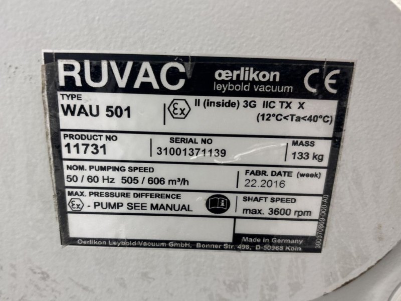 Busch MINK MM1102 BV with RUVAC booster - Vacuum pump