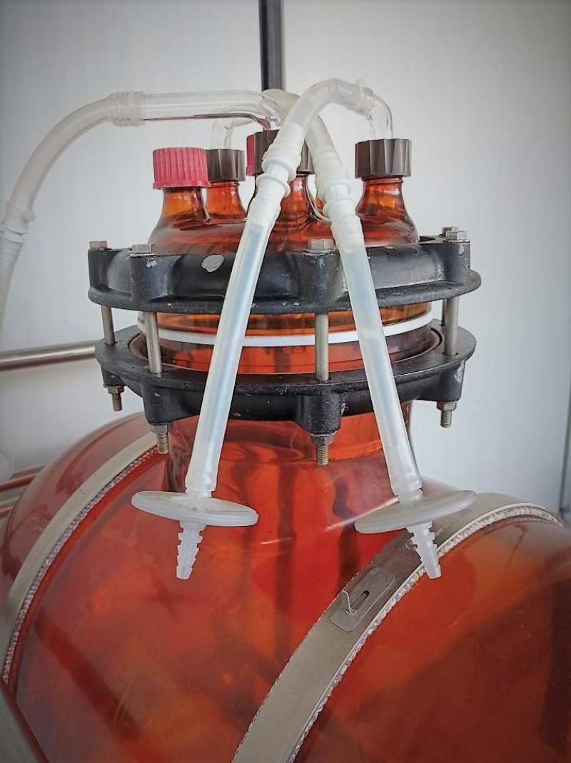 SERBATOIO IN VETRO CARRELLATO – MOD. 100 LT