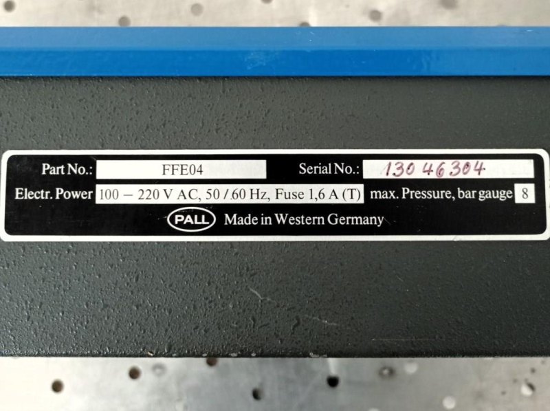 TEST INTEGRITA’ FILTRI – PALL – MOD. PALLTRONIC FFE04