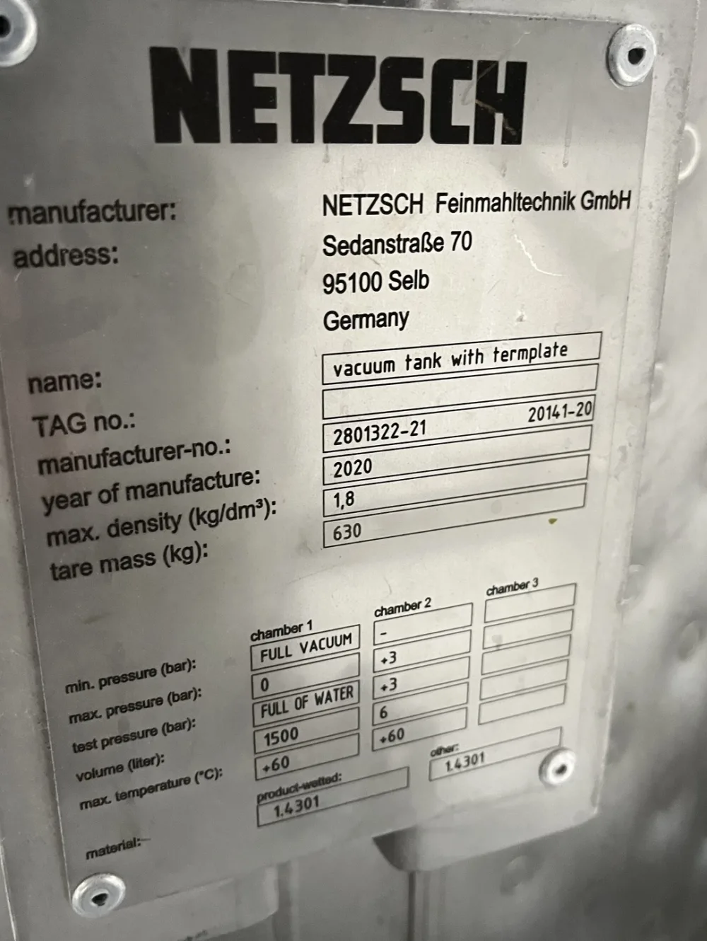 Netzsch Epsilon-30 Inline Disperger - Inline mixer