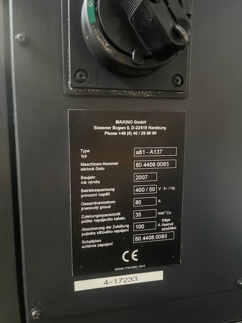 CNC Horizontal machining Center – MAKINO A81-A137