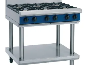 Blue Seal Evolution Cooktop 6 Open Burners LPG on Stand 900mm G516D-LS/L - islandcatering