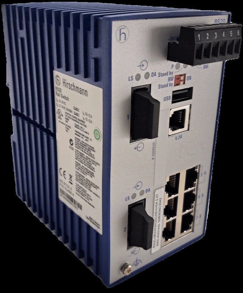 Hirschmann RS20 Rail switch 8 Ports IP20