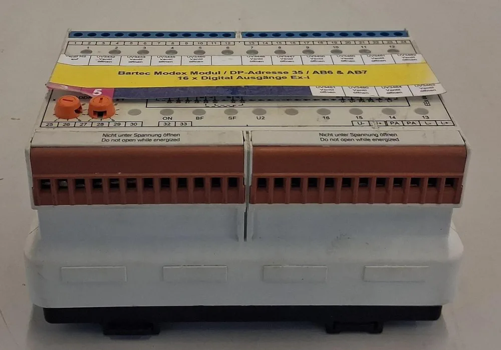 Bartec Modex PROFIBUS DP-Modul mit DP-Adresse 35 digitales Ex-i Ausgangsmodul