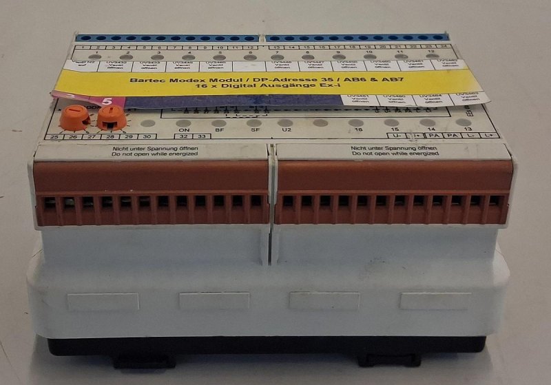 Bartec Modex PROFIBUS DP-Modul mit DP-Adresse 35 digitales Ex-i Ausgangsmodul