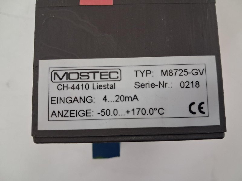 MOSTEC M8725-GV Digital Process Indicator 4–20 mA Temperature Display