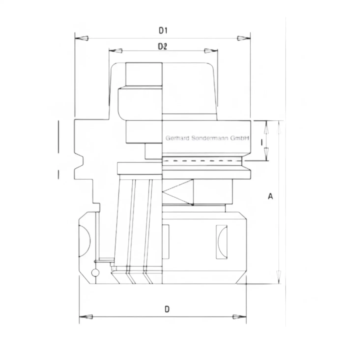 DP Fräser 25 x 38 Z 3 auf auf HSK 63 F Spannzangenfutter AKE - 6