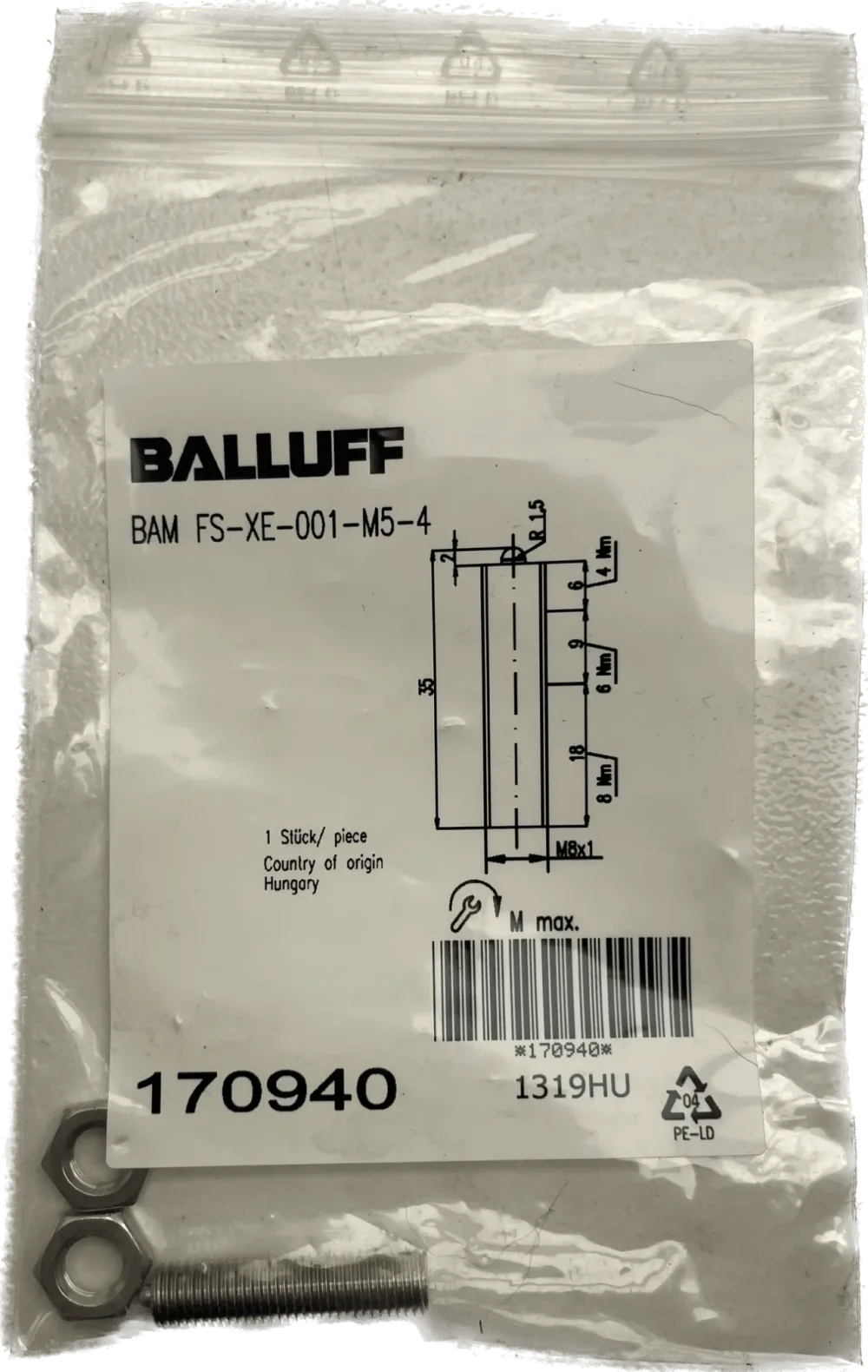 Balluff Plunger Probe-Lösungen BAM FS-XE-001-M5-4