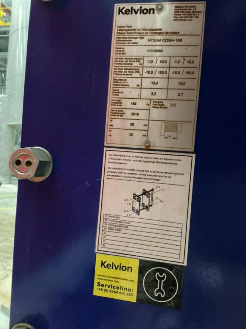 2019 Kelvion Heat exchanger cooling wash water