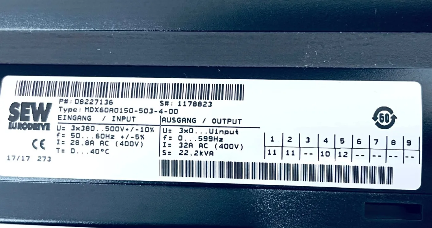 SEW Eurodrive MDX61B0150-503-4-0T Movidrive B Umrichter - 3