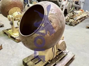 Kupfer-Drageemaschine FLENSBURGER - Type mit ca. 60 kg Kupferkessel.