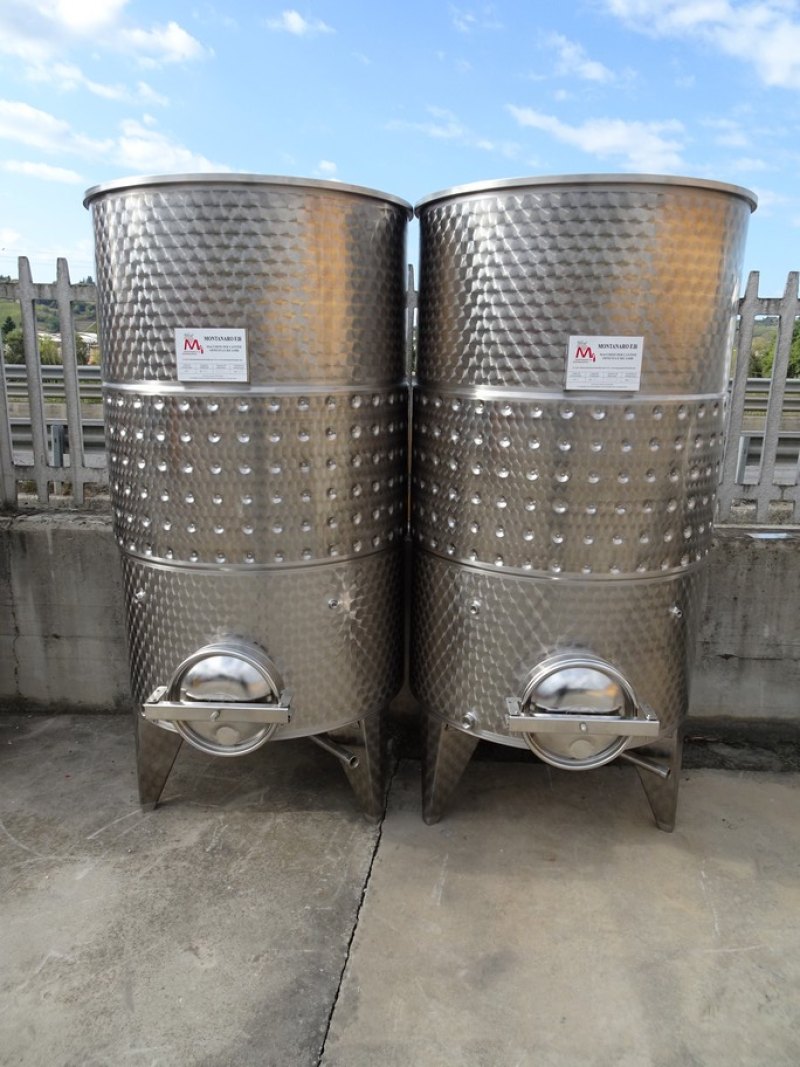 TANKS CAPACITY 1000 LITERS, STAINLESS STEEL, MODEL FLOATING TOP WITH BAND, CONICAL BOTTOM, NEW EQUIPMENT