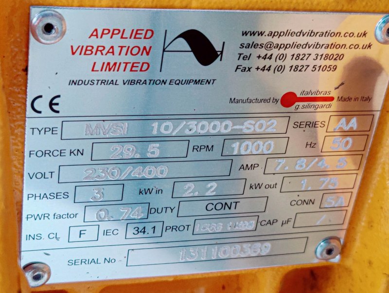 Applied Vibration Limited - Vibro feeder