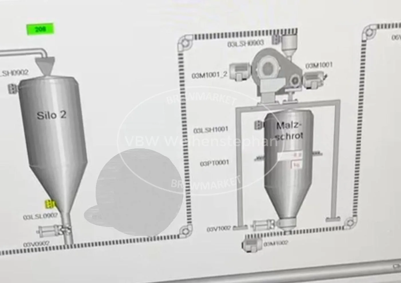 Malt milling plant with bunker - 3