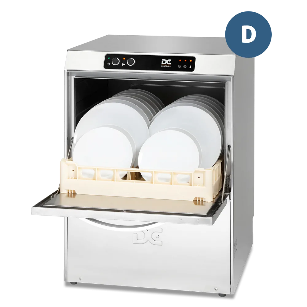 DC SD50D Standard Range 500mm Basket Frontloading Commercial Dishwasher with Drain Pump 18 Plates - islandcatering
