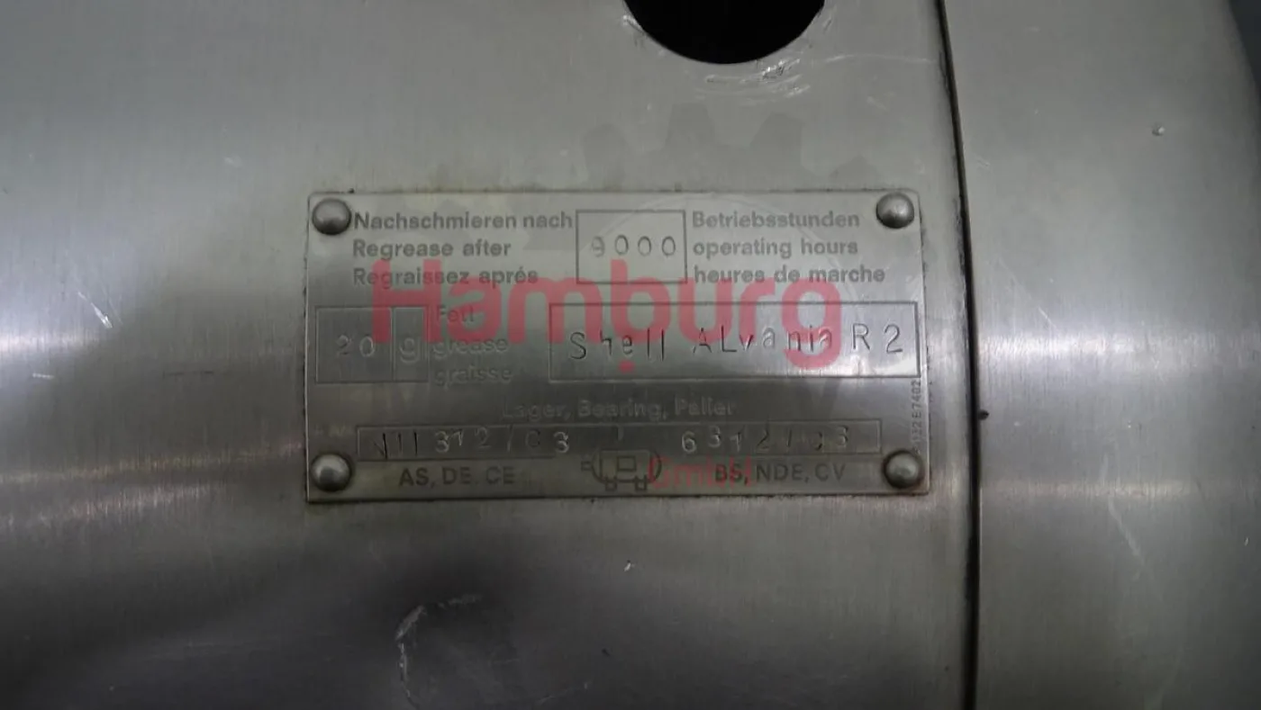 Motor with stainless steel motor cover - Loher GmbH - 30 kW - GEA Westfalia SAMM 20006 - 8