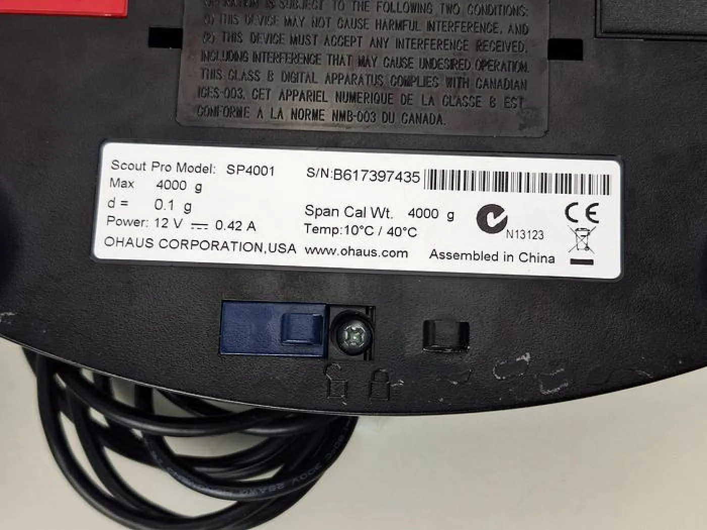 Ohaus Corporation Scout Pro SP4001 Balance - 4