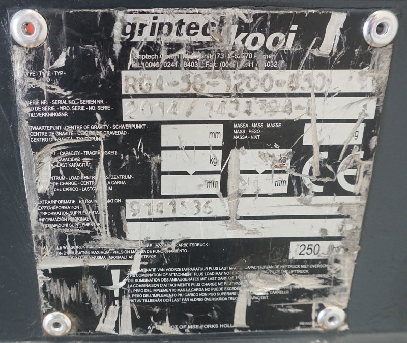 Zinkenverstellgerät Griptech GRIPTECH ZVG RG 58/ZVR 50 (2014)