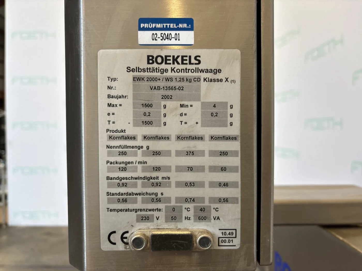Boekels EWK 2000+/WS checkweigher - Miscellaneous transport - 3
