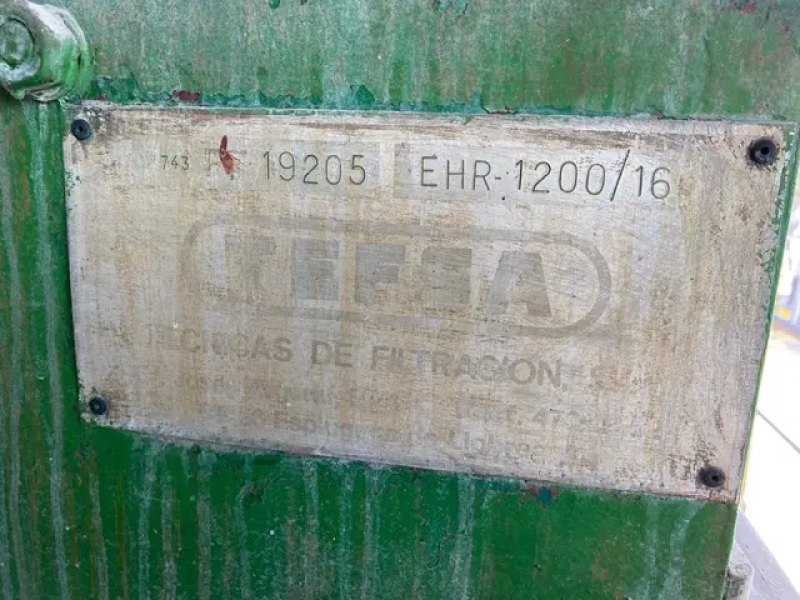 USED TEFSA EHR 1200-16 FILTER PRESS