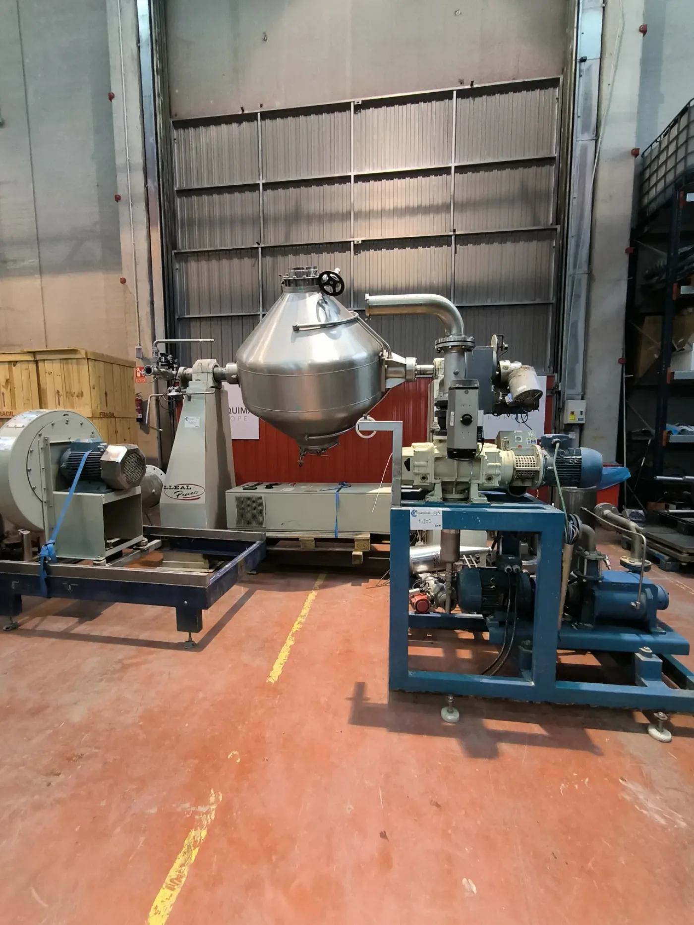 BICONICAL DRYER LLEAL SBC-1400 STAINLESS STEEL 316 1400 LITERS WITH VACUUM UNIT - 2