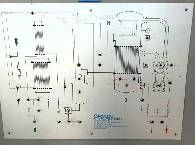 DISTILLATORE D’ACQUA A TERMOCOMPRESSIONE MECCANICA – PONZINI – MOD. BD/PR-EVA