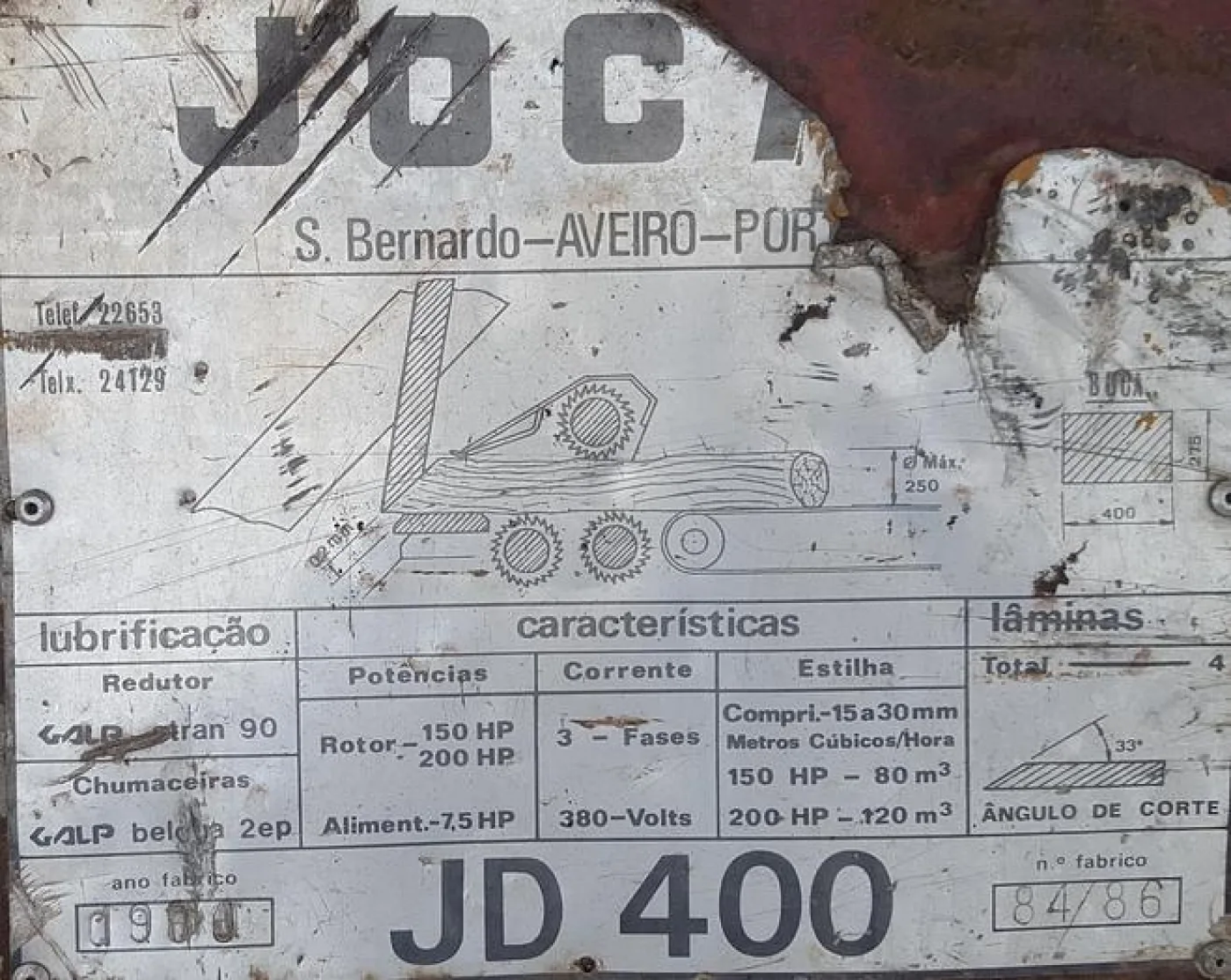 Destroçador de madeira Jocar JD 400 - 4