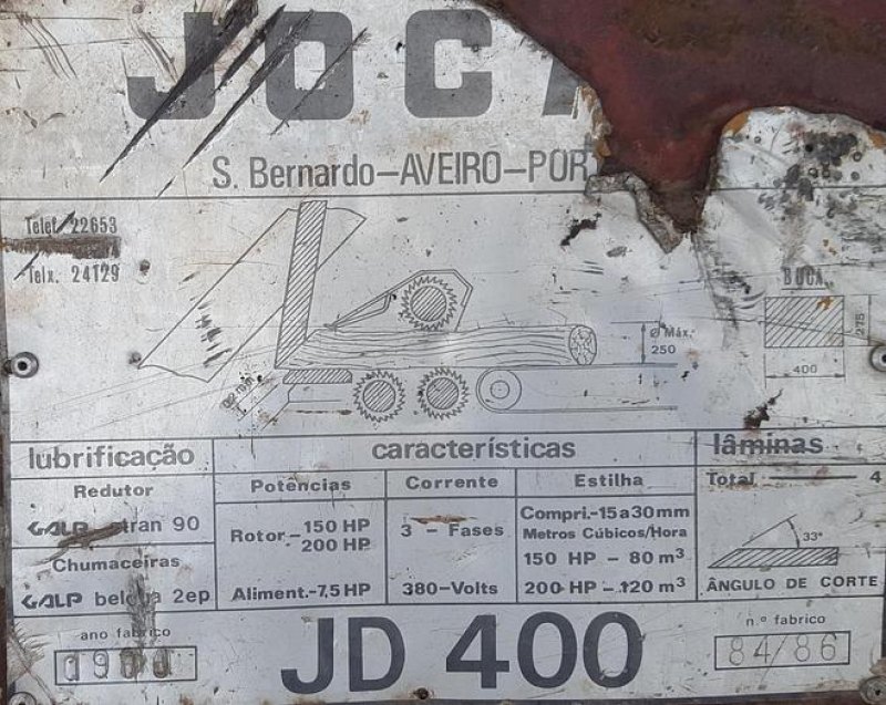 Destroçador de madeira Jocar JD 400