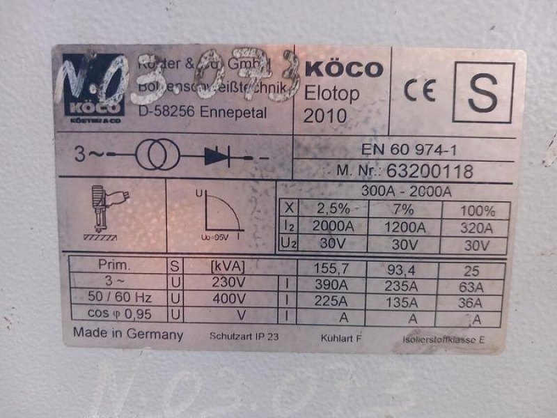 Máquina de soldar KOCO Eletop 2010
