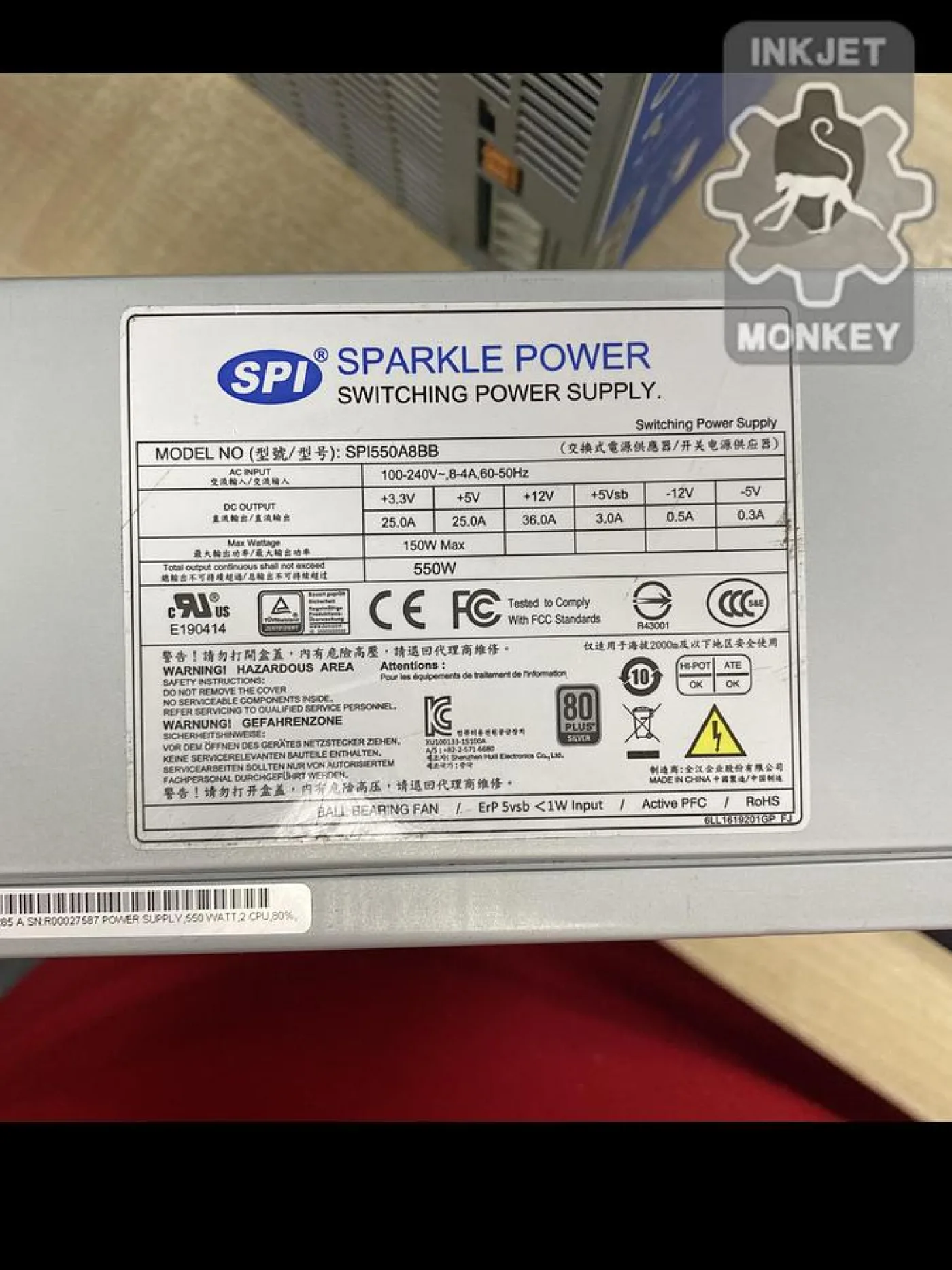 SPI Sparkle power Switching Power Supply SPI550A8BB - 1