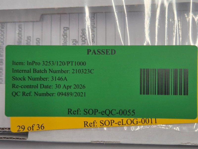 Mettler ToledoInpro 3253/120/PT1000 pH Electrodes