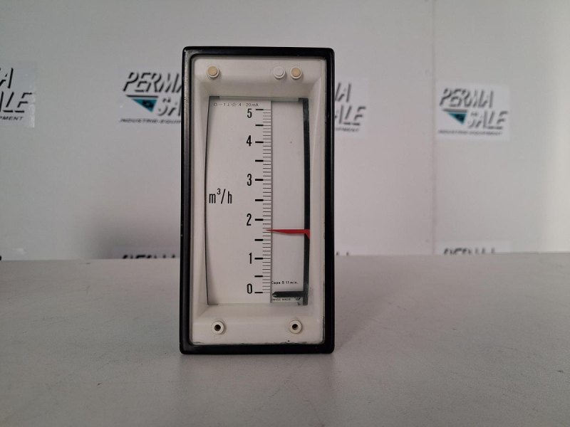 Camille Bauer Drehspulinstrument 4–20 mA 0–5 m³/h mit Grenzkontakten