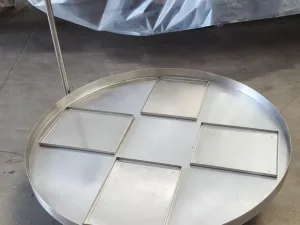 TAVOLO BASSO ROTANTE IN ACCIAIO INOX – DIAM. 1000